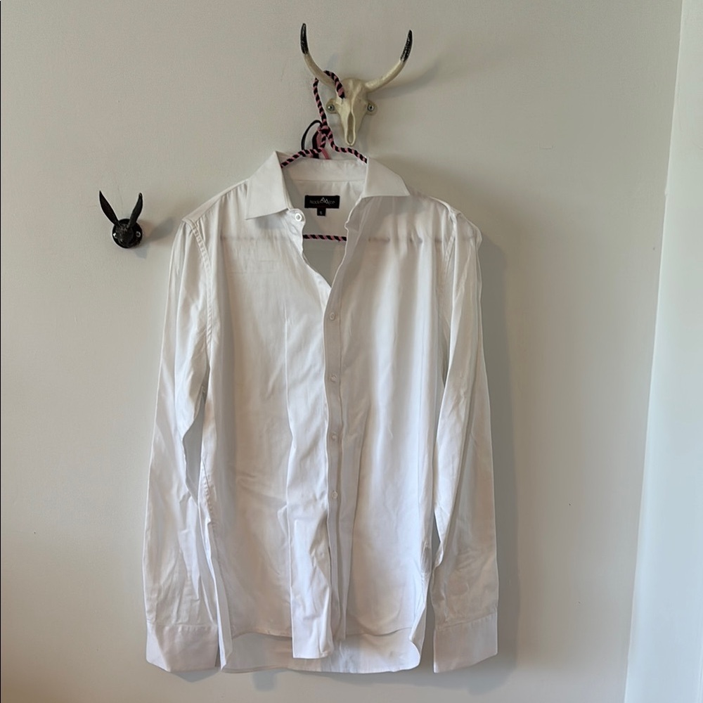 Black Ice White Button-Up Shirt